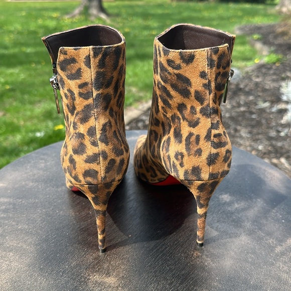 Christian Louboutin Birgikate 85 Booty ankle Boot Leopard Cheetah Size 38 NEW - Picture 7 of 11